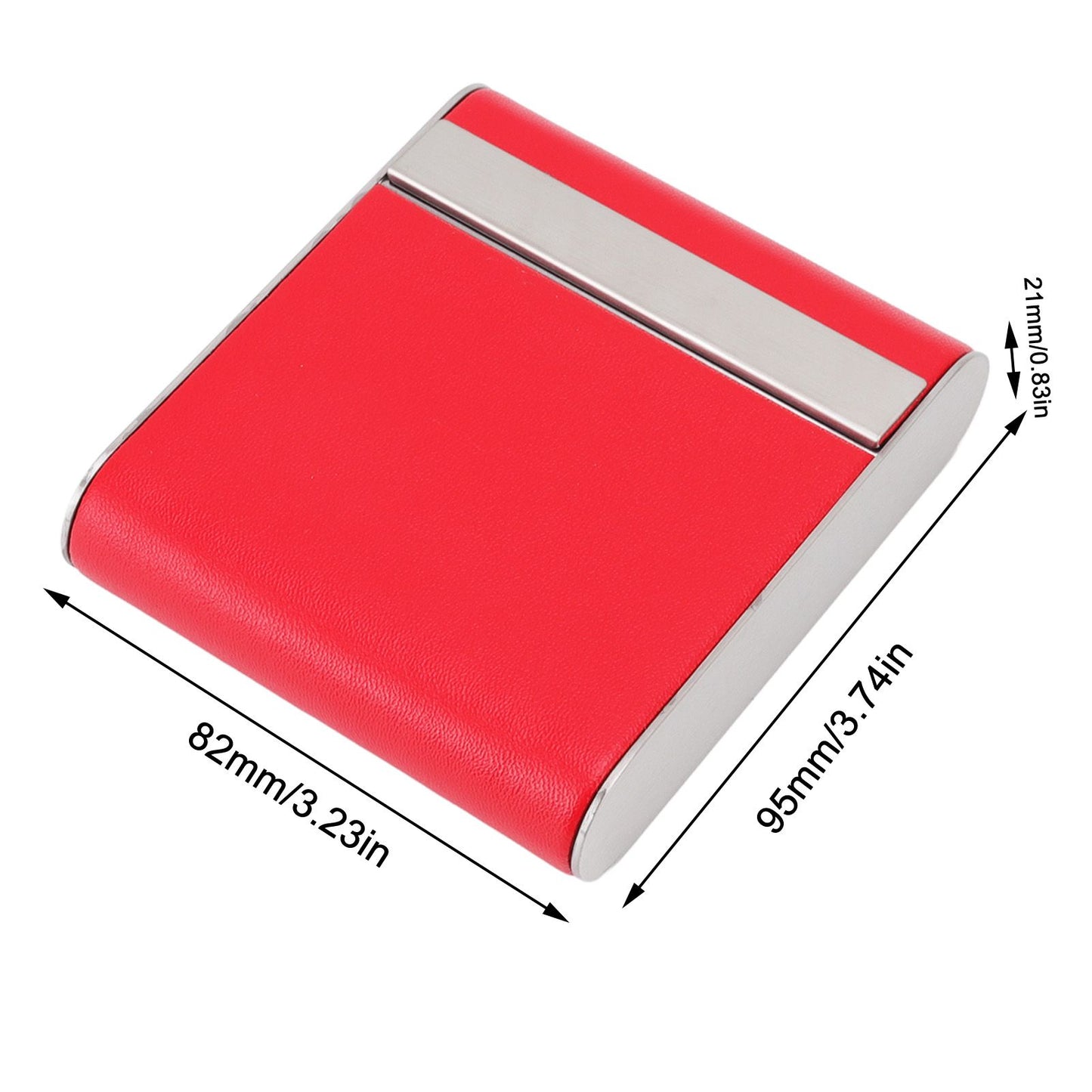 Aluminum Alloy Cigarette Case Box Hold 20pcs Flip for Men Women Smoking Accessories Red V1294-YM0521-3117220273014