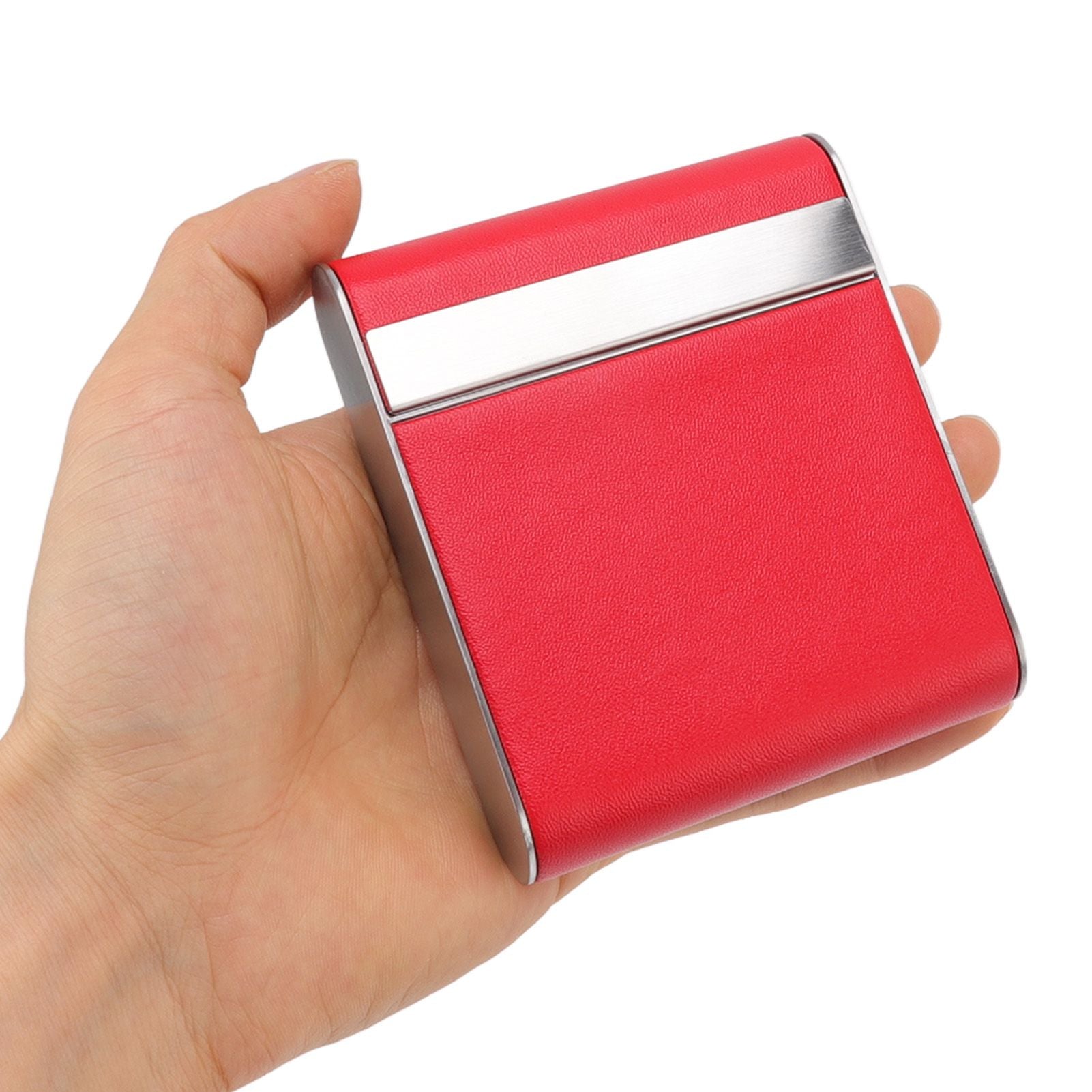 Aluminum Alloy Cigarette Case Box Hold 20pcs Flip for Men Women Smoking Accessories Red V1294-YM0521-3117220273014