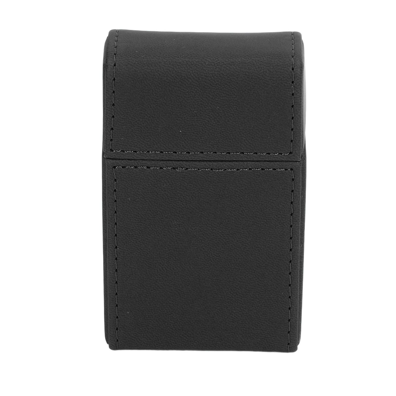 Cigarettes Box PU Leather Holder Cigarettes Box Case for 20PCS Cigarettes Travel Home Black V1294-YM0521-3117220274511