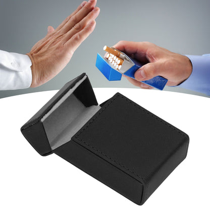 Cigarettes Box PU Leather Holder Cigarettes Box Case for 20PCS Cigarettes Travel Home Black V1294-YM0521-3117220274511