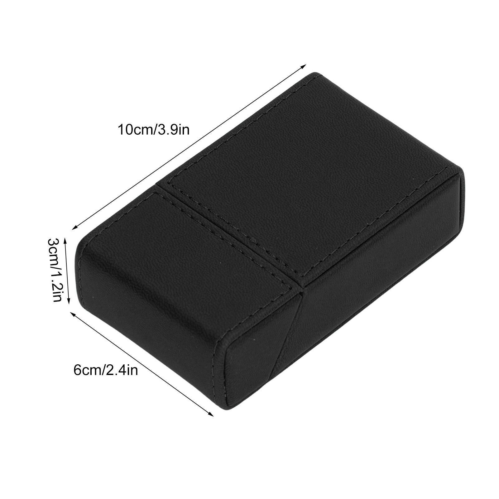 Cigarettes Box PU Leather Holder Cigarettes Box Case for 20PCS Cigarettes Travel Home Black V1294-YM0521-3117220274511