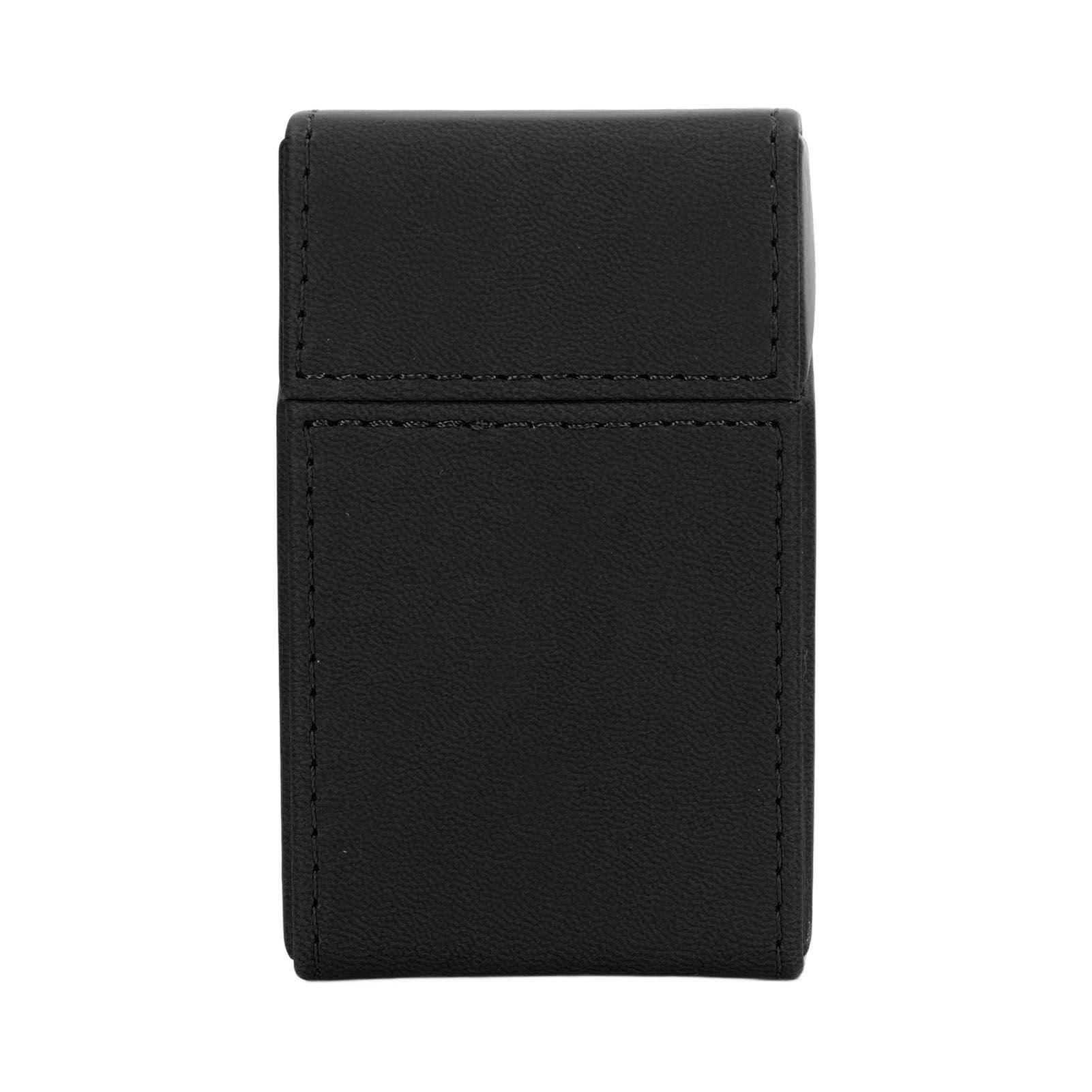 Cigarettes Box PU Leather Holder Cigarettes Box Case for 20PCS Cigarettes Travel Home Black V1294-YM0521-3117220274511