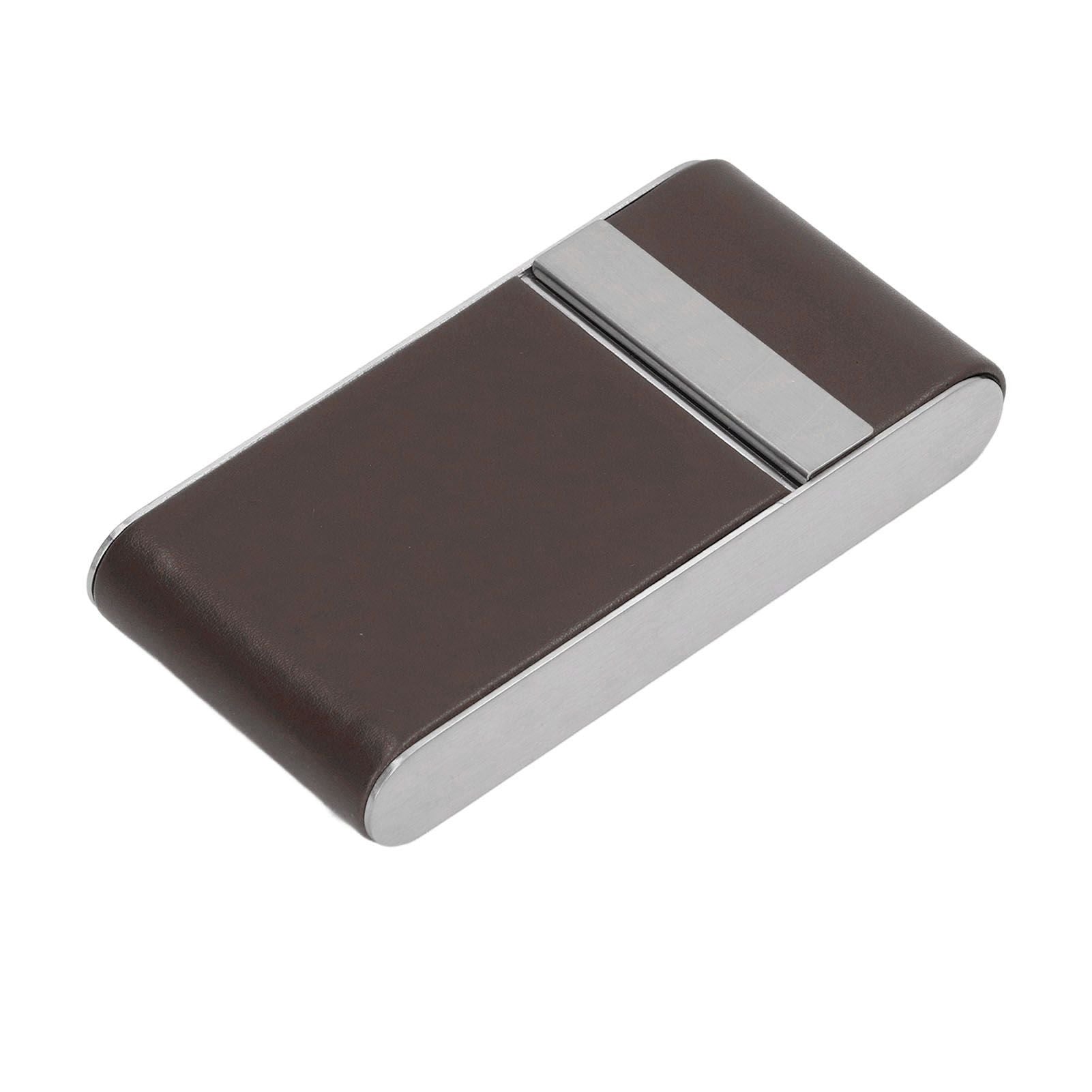 Cigarette Case Stainless Steel Cigarette Container Holder Men Women Portable Cigarette Box Coffee V1294-YM0521-3117220275211