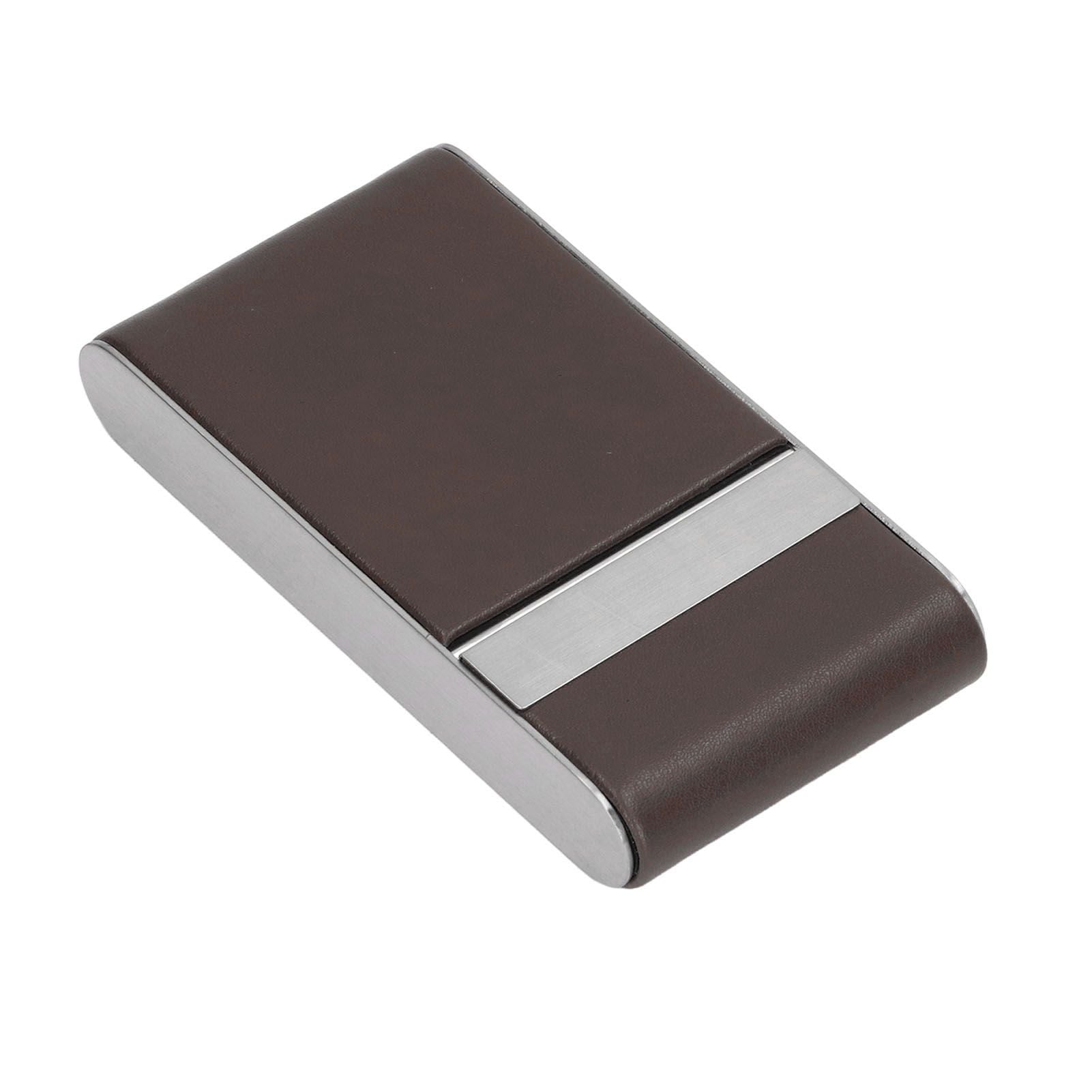 Cigarette Case Stainless Steel Cigarette Container Holder Men Women Portable Cigarette Box Coffee V1294-YM0521-3117220275211