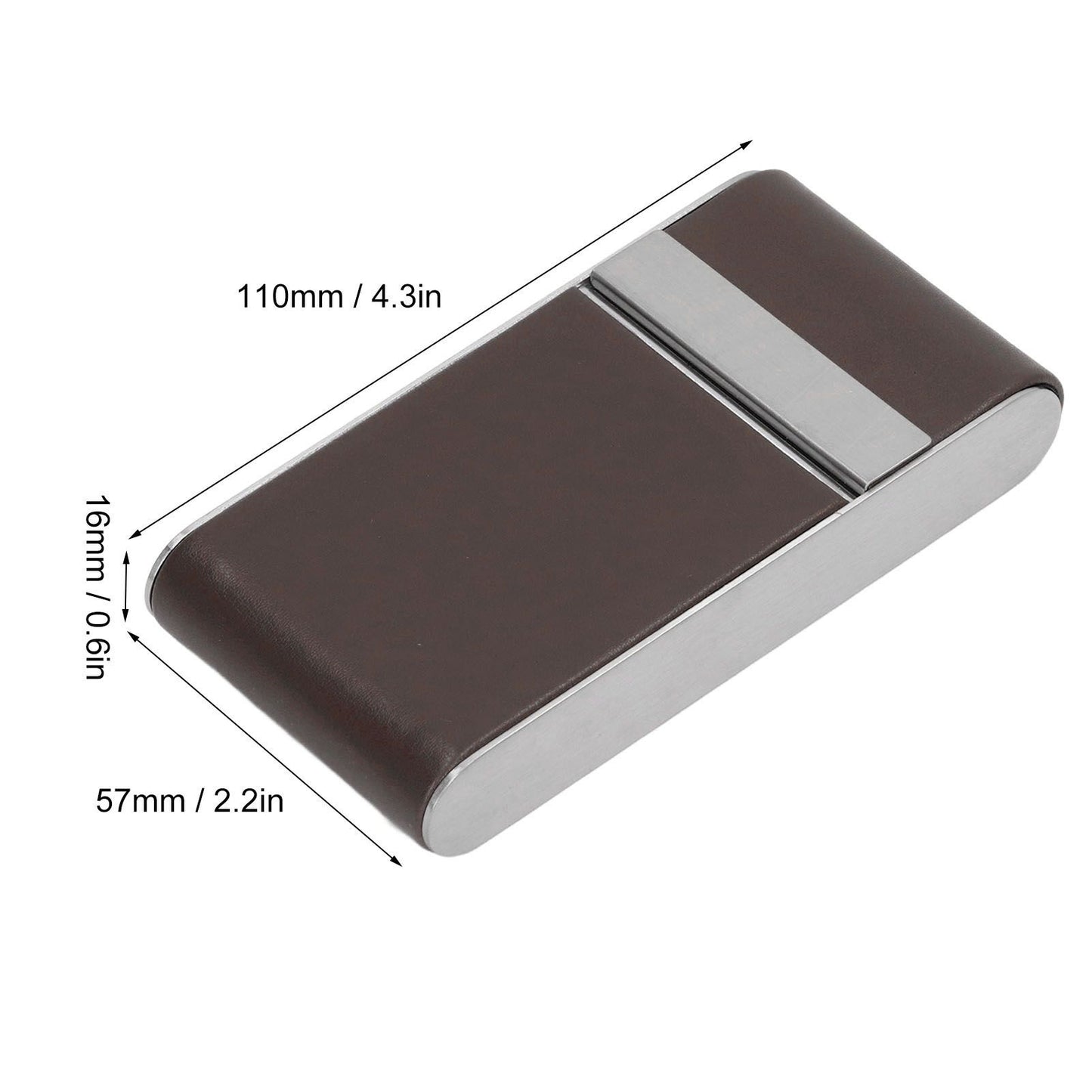 Cigarette Case Stainless Steel Cigarette Container Holder Men Women Portable Cigarette Box Coffee V1294-YM0521-3117220275211
