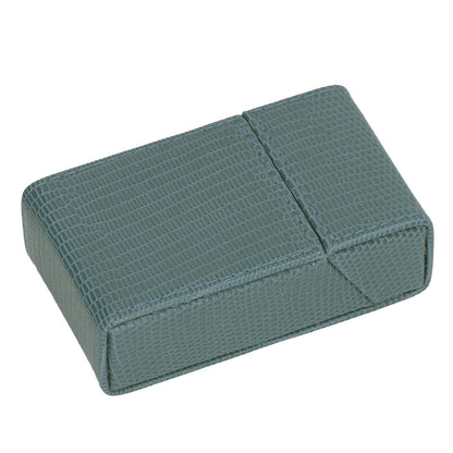 Cigarettes Box Holder Lizard Designed PU Leather Cigarettes Box Storage Case for Women Men Green V1294-YM0521-3117220275312
