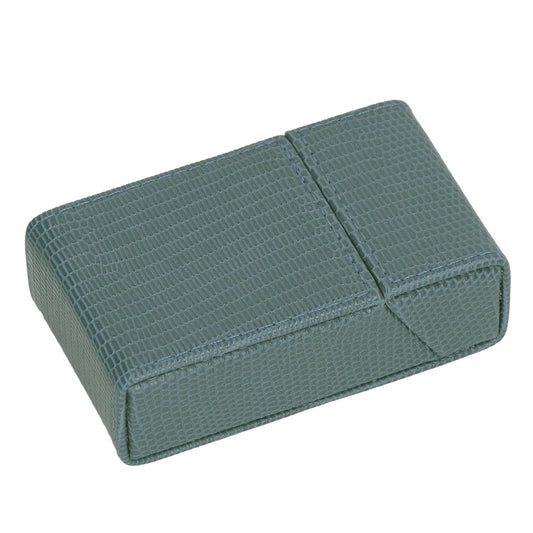 Cigarettes Box Holder Lizard Designed PU Leather Cigarettes Box Storage Case for Women Men Green V1294-YM0521-3117220275312
