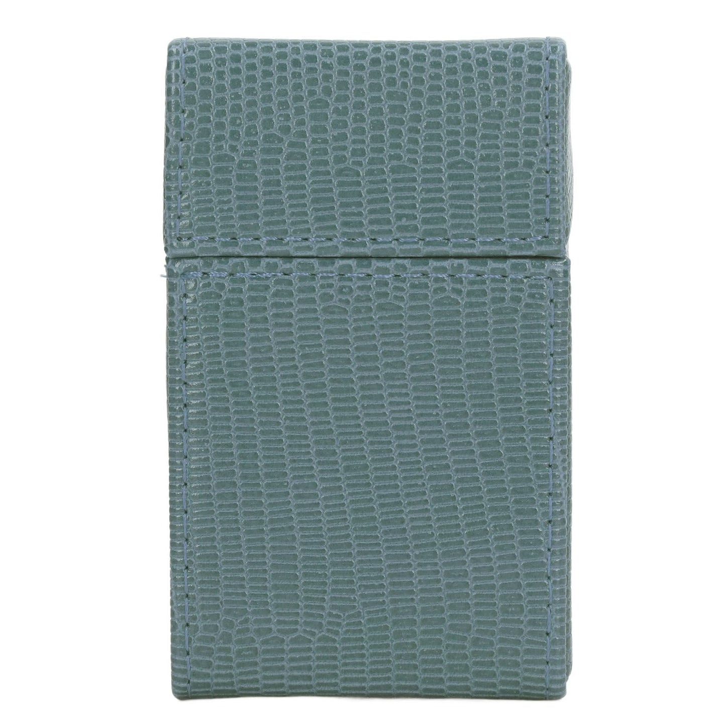 Cigarettes Box Holder Lizard Designed PU Leather Cigarettes Box Storage Case for Women Men Green V1294-YM0521-3117220275312