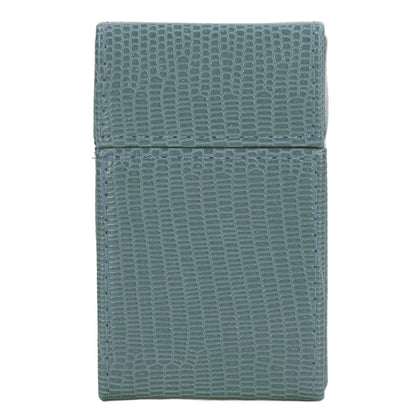 Cigarettes Box Holder Lizard Designed PU Leather Cigarettes Box Storage Case for Women Men Green V1294-YM0521-3117220275312