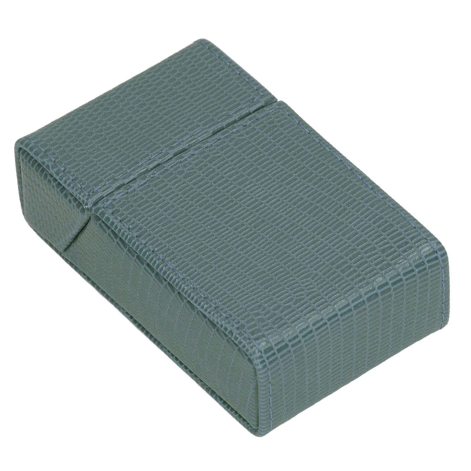 Cigarettes Box Holder Lizard Designed PU Leather Cigarettes Box Storage Case for Women Men Green V1294-YM0521-3117220275312
