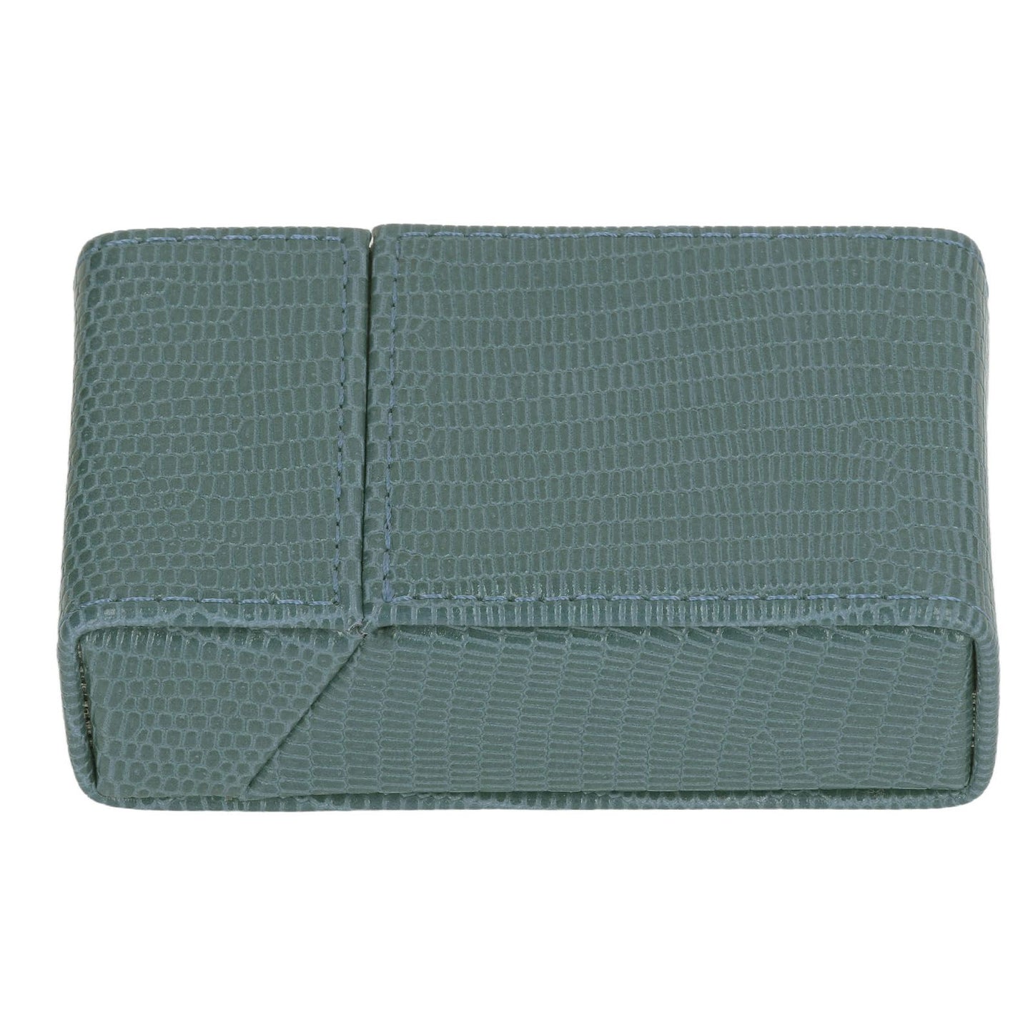 Cigarettes Box Holder Lizard Designed PU Leather Cigarettes Box Storage Case for Women Men Green V1294-YM0521-3117220275312