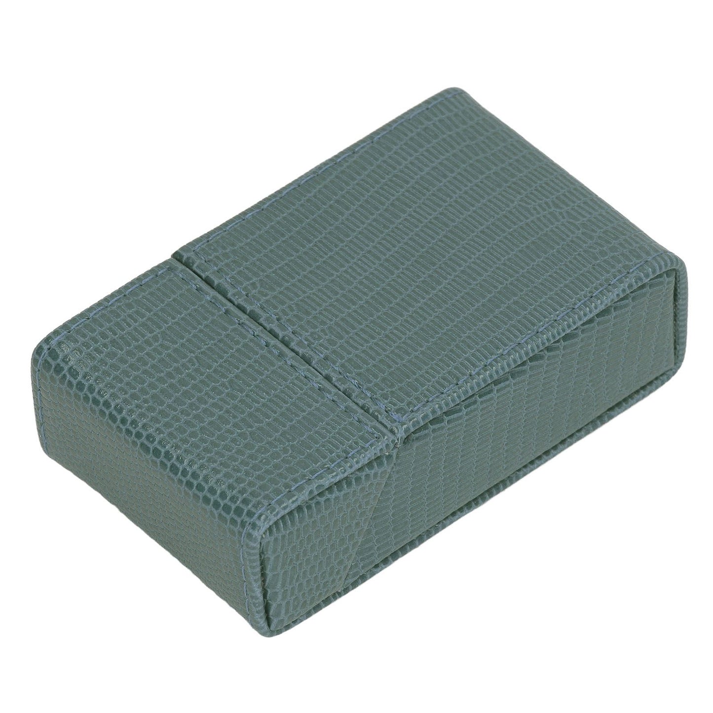 Cigarettes Box Holder Lizard Designed PU Leather Cigarettes Box Storage Case for Women Men Green V1294-YM0521-3117220275312