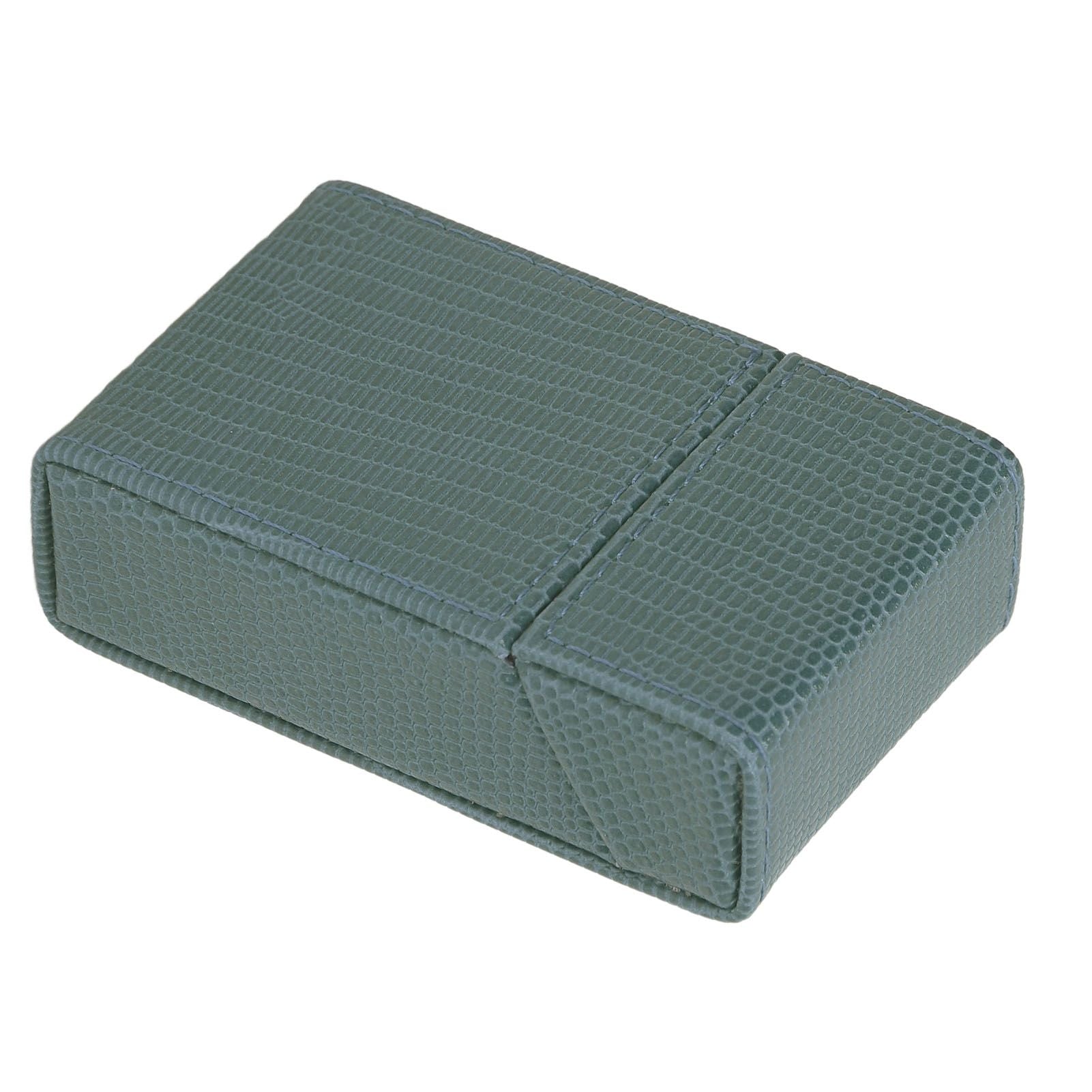 Cigarettes Box Holder Lizard Designed PU Leather Cigarettes Box Storage Case for Women Men Green V1294-YM0521-3117220275312