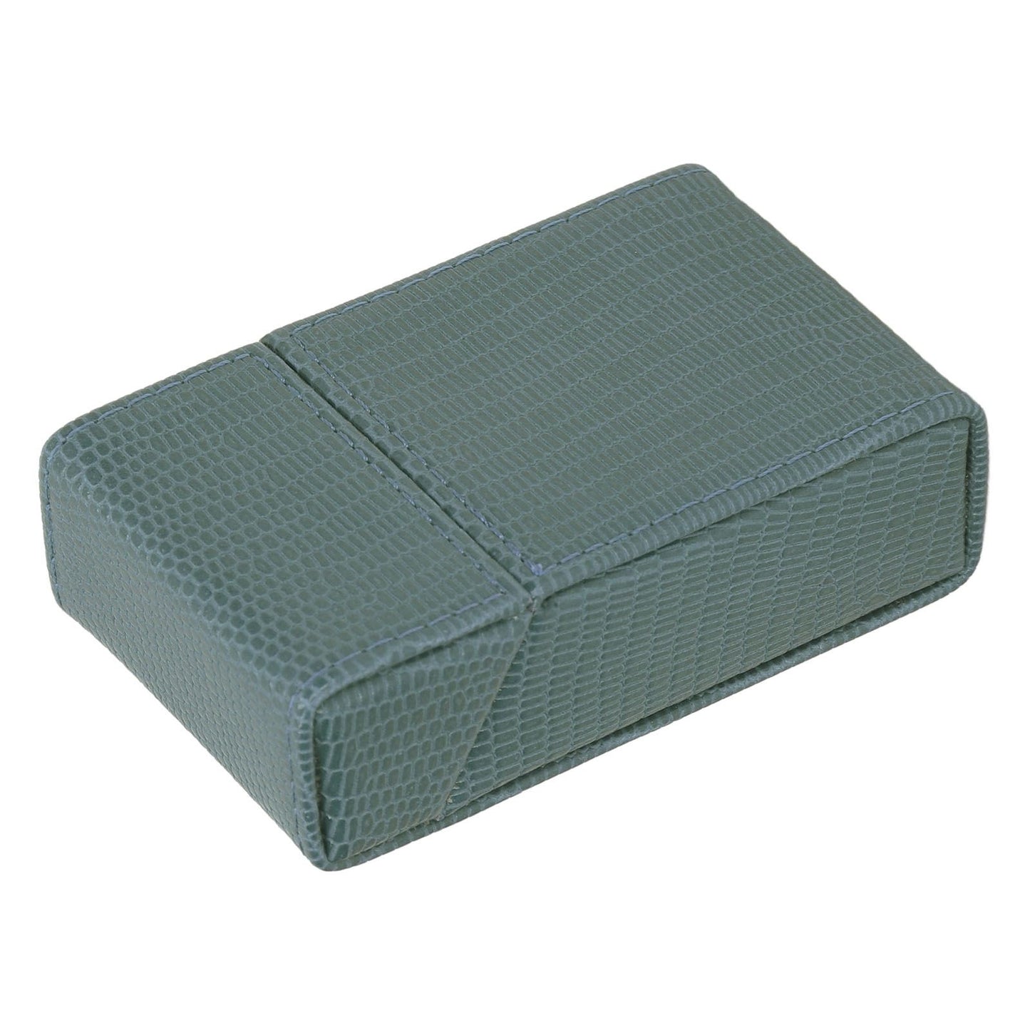 Cigarettes Box Holder Lizard Designed PU Leather Cigarettes Box Storage Case for Women Men Green V1294-YM0521-3117220275312