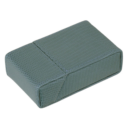 Cigarettes Box Holder Lizard Designed PU Leather Cigarettes Box Storage Case for Women Men Green V1294-YM0521-3117220275312