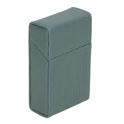 Cigarettes Box Holder Lizard Designed PU Leather Cigarettes Box Storage Case for Women Men Green V1294-YM0521-3117220275312