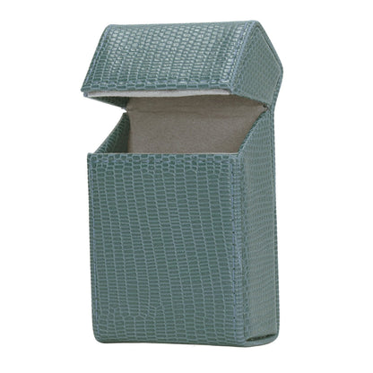 Cigarettes Box Holder Lizard Designed PU Leather Cigarettes Box Storage Case for Women Men Green V1294-YM0521-3117220275312