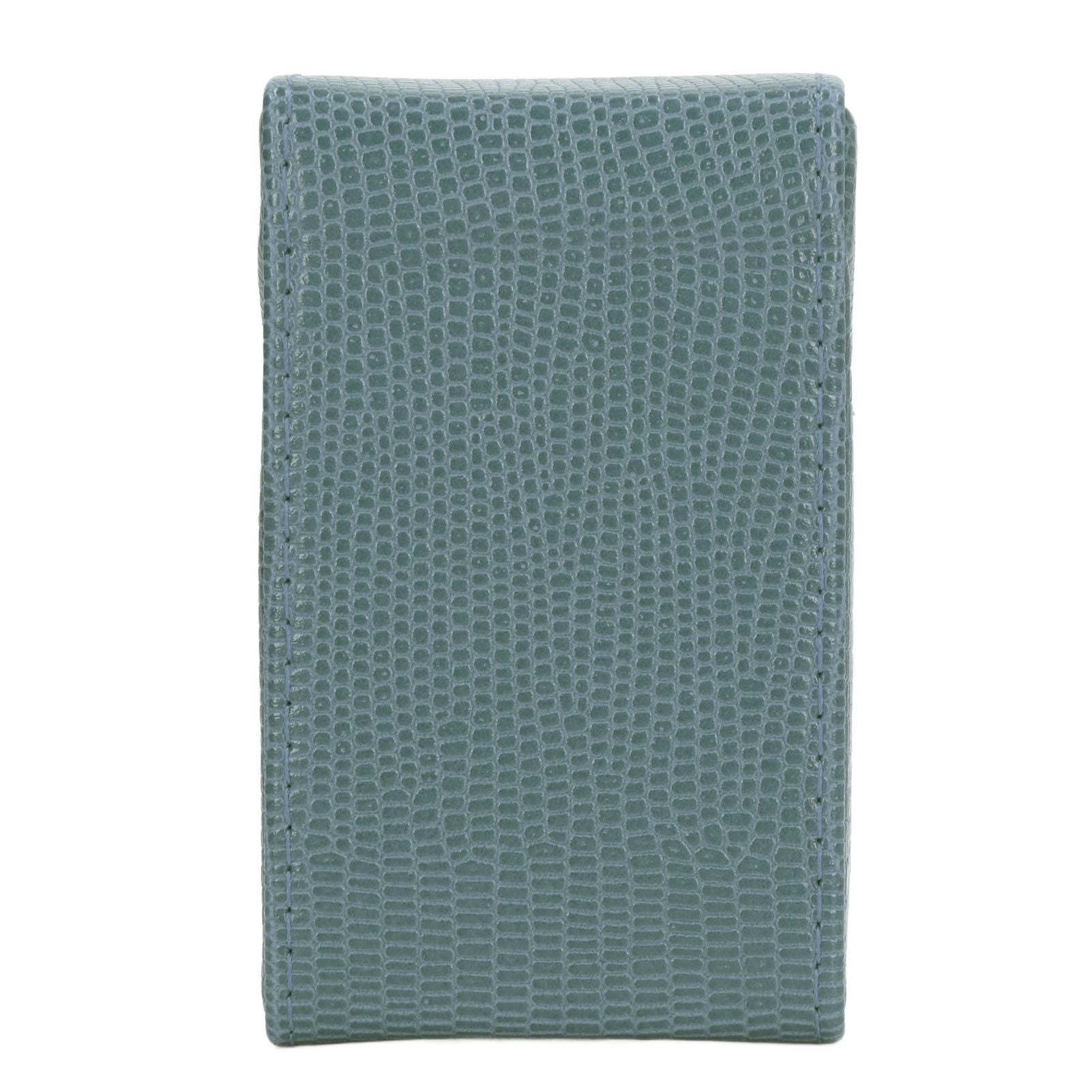 Cigarettes Box Holder Lizard Designed PU Leather Cigarettes Box Storage Case for Women Men Green V1294-YM0521-3117220275312