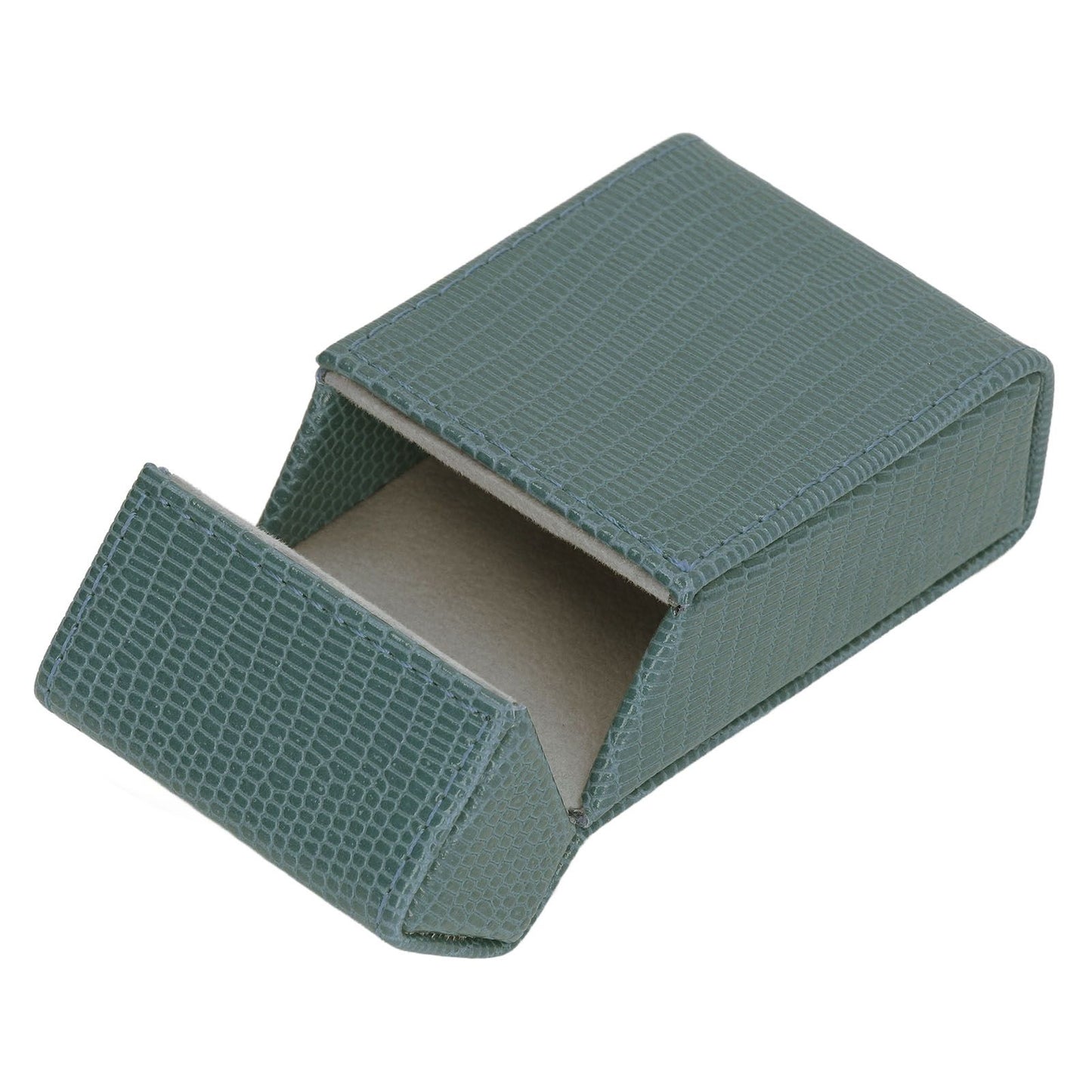 Cigarettes Box Holder Lizard Designed PU Leather Cigarettes Box Storage Case for Women Men Green V1294-YM0521-3117220275312