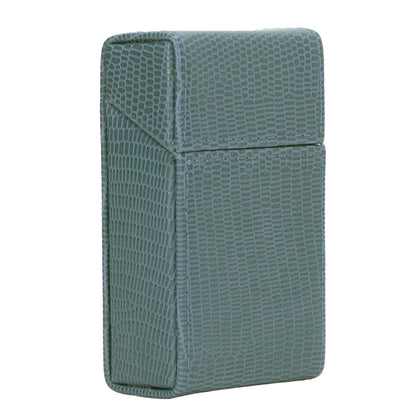 Cigarettes Box Holder Lizard Designed PU Leather Cigarettes Box Storage Case for Women Men Green V1294-YM0521-3117220275312