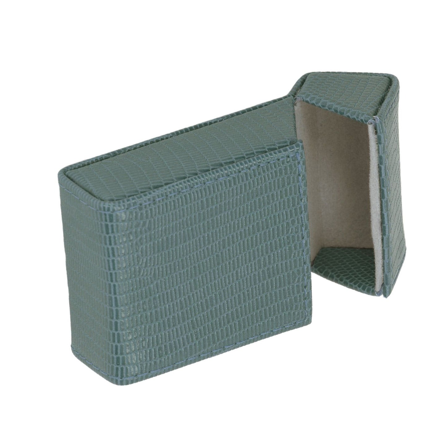 Cigarettes Box Holder Lizard Designed PU Leather Cigarettes Box Storage Case for Women Men Green V1294-YM0521-3117220275312