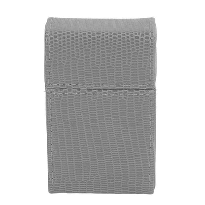 Cigarettes Box Holder Lizard Designed PU Leather Cigarettes Box Storage Case for Women Men Grey V1294-YM0521-3117220275313