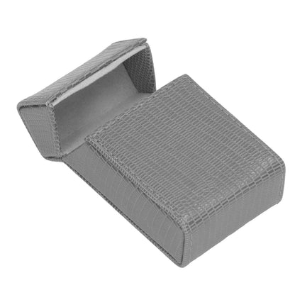 Cigarettes Box Holder Lizard Designed PU Leather Cigarettes Box Storage Case for Women Men Grey V1294-YM0521-3117220275313