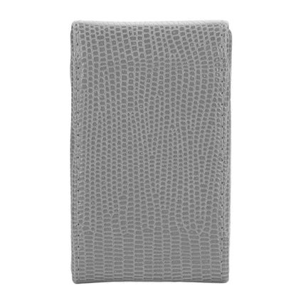 Cigarettes Box Holder Lizard Designed PU Leather Cigarettes Box Storage Case for Women Men Grey V1294-YM0521-3117220275313
