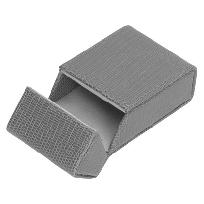 Cigarettes Box Holder Lizard Designed PU Leather Cigarettes Box Storage Case for Women Men Grey V1294-YM0521-3117220275313