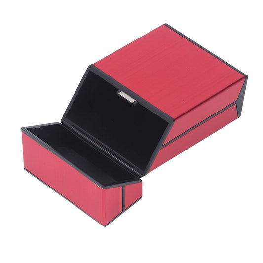 Magnetic Cigarette Case 20 Capacity Universal Flip Cover Aluminum Alloy Cigarette Box for Women Men Red V1294-YM0521-3117220275816