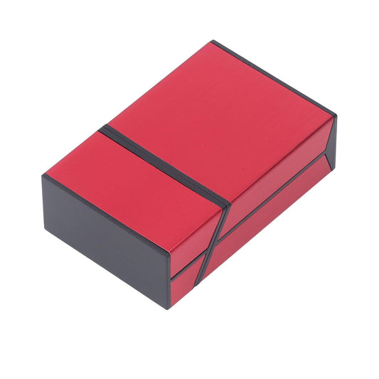 Magnetic Cigarette Case 20 Capacity Universal Flip Cover Aluminum Alloy Cigarette Box for Women Men Red V1294-YM0521-3117220275816