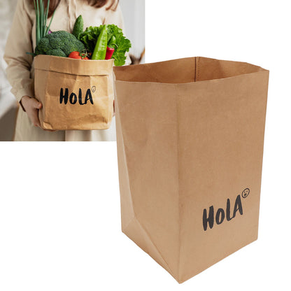 Paper Bag Water Washing Large Capacity Grocery Storage Kraft Paper Bag for Home Kitchen Extra Large Size HOLA V1294-YM0521-3117220277514