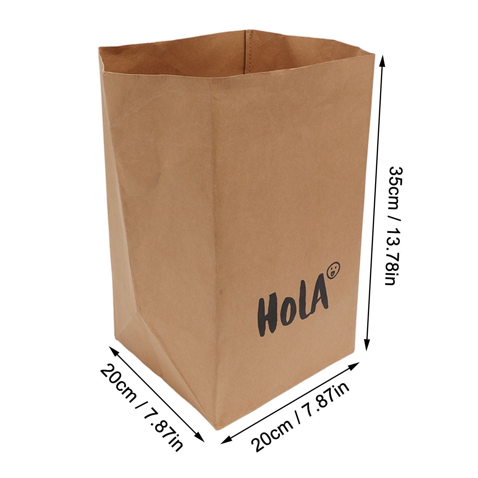 Paper Bag Water Washing Large Capacity Grocery Storage Kraft Paper Bag for Home Kitchen Extra Large Size HOLA V1294-YM0521-3117220277514