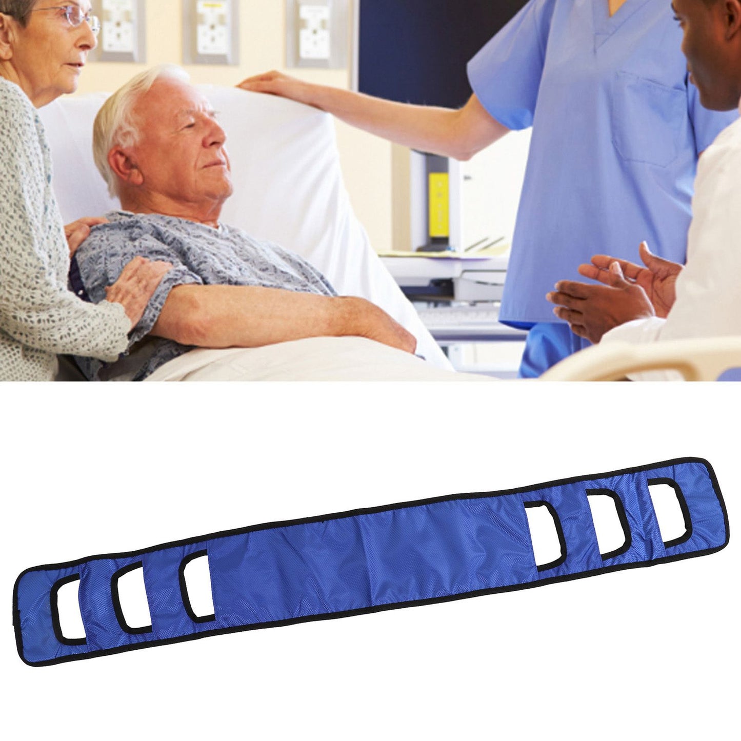 Seniors Bed Transfer Sling Labor Saving Widened Breathable Elderly Lift Turning Belt with Padded Handle for V1294-YM0521-3117220278012