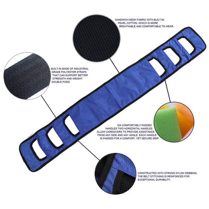 Seniors Bed Transfer Sling Labor Saving Widened Breathable Elderly Lift Turning Belt with Padded Handle for V1294-YM0521-3117220278012
