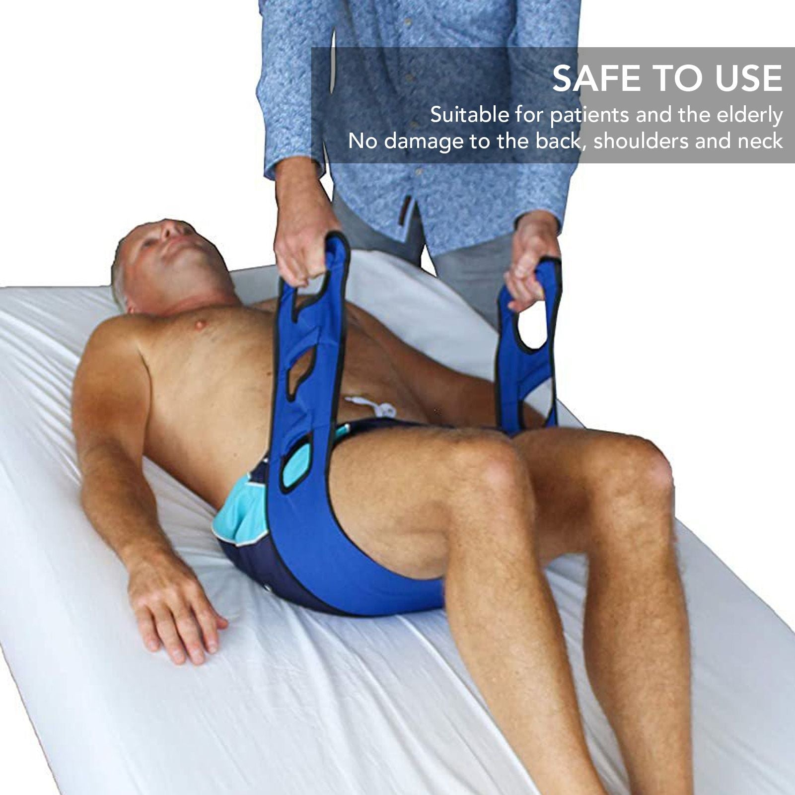 Seniors Bed Transfer Sling Labor Saving Widened Breathable Elderly Lift Turning Belt with Padded Handle for V1294-YM0521-3117220278012