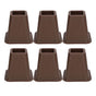 6 Pcs Furniture Risers Plastic Antislip Bed Risers Wood Grain for Storage Desk Sofa Chair Washing Machine V1294-YM0521-3117220279611