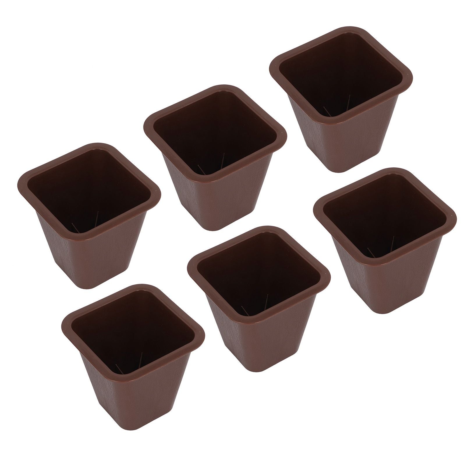 6 Pcs Furniture Risers Plastic Antislip Bed Risers Wood Grain for Storage Desk Sofa Chair Washing Machine V1294-YM0521-3117220279611