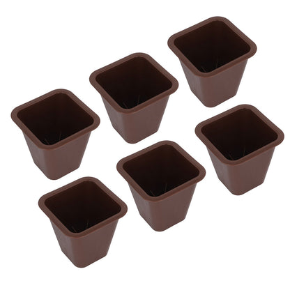 6 Pcs Furniture Risers Plastic Antislip Bed Risers Wood Grain for Storage Desk Sofa Chair Washing Machine V1294-YM0521-3117220279611