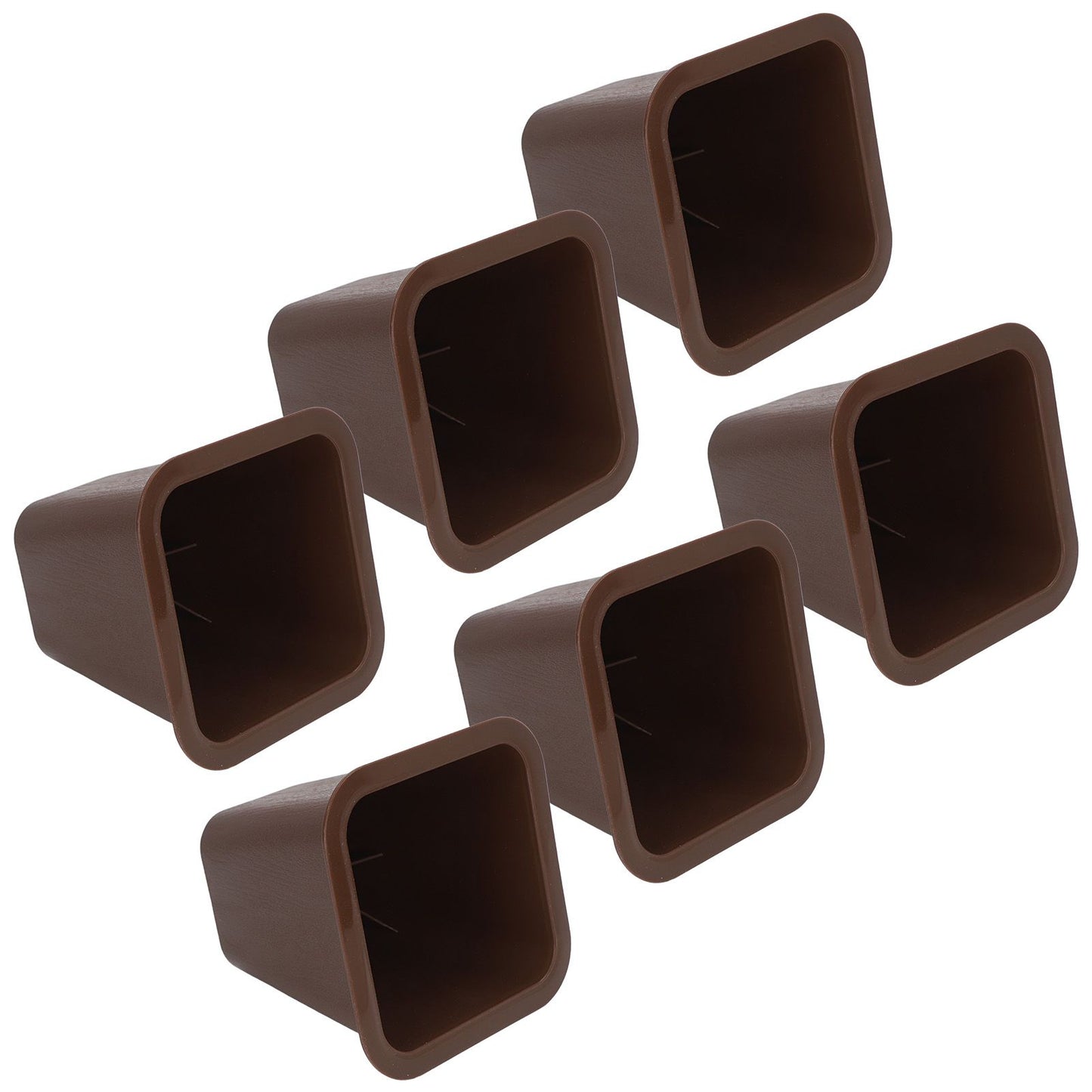 6 Pcs Furniture Risers Plastic Antislip Bed Risers Wood Grain for Storage Desk Sofa Chair Washing Machine V1294-YM0521-3117220279611