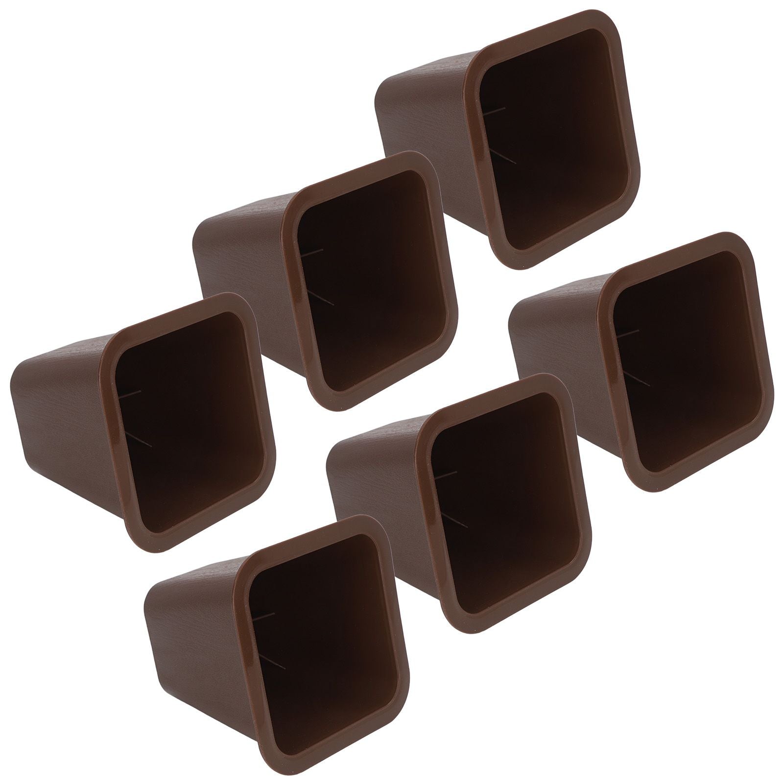 6 Pcs Furniture Risers Plastic Antislip Bed Risers Wood Grain for Storage Desk Sofa Chair Washing Machine V1294-YM0521-3117220279611