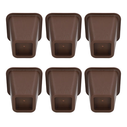 6 Pcs Furniture Risers Plastic Antislip Bed Risers Wood Grain for Storage Desk Sofa Chair Washing Machine V1294-YM0521-3117220279611