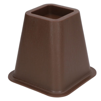6 Pcs Furniture Risers Plastic Antislip Bed Risers Wood Grain for Storage Desk Sofa Chair Washing Machine V1294-YM0521-3117220279611
