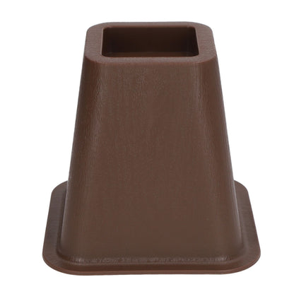 6 Pcs Furniture Risers Plastic Antislip Bed Risers Wood Grain for Storage Desk Sofa Chair Washing Machine V1294-YM0521-3117220279611