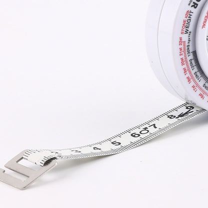 Round BMI Measuring Tape Automatic Retractable Waistline Tape Calculator Portable Health Tape Measures Tools V1294-YM0521-3117220281811