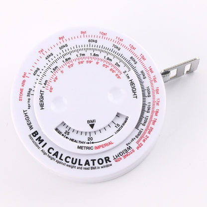 Round BMI Measuring Tape Automatic Retractable Waistline Tape Calculator Portable Health Tape Measures Tools V1294-YM0521-3117220281811