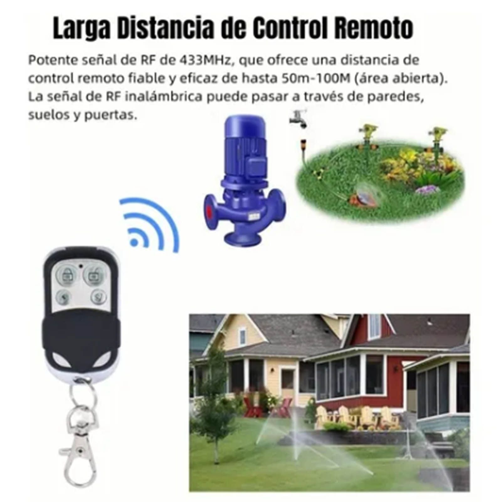 433MHz Wireless Remote Control Switch Cloning Key Fob Doorbells With Keychain for Home Garage Blue 27A 12V 4 V1294-YM0521-3117220283211