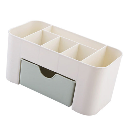 Cosmetics Makeup Organizer PP Multifunctional 6 Compartments Makeup Desk Organizer with Drawer Green V1294-YM0521-3117220283511