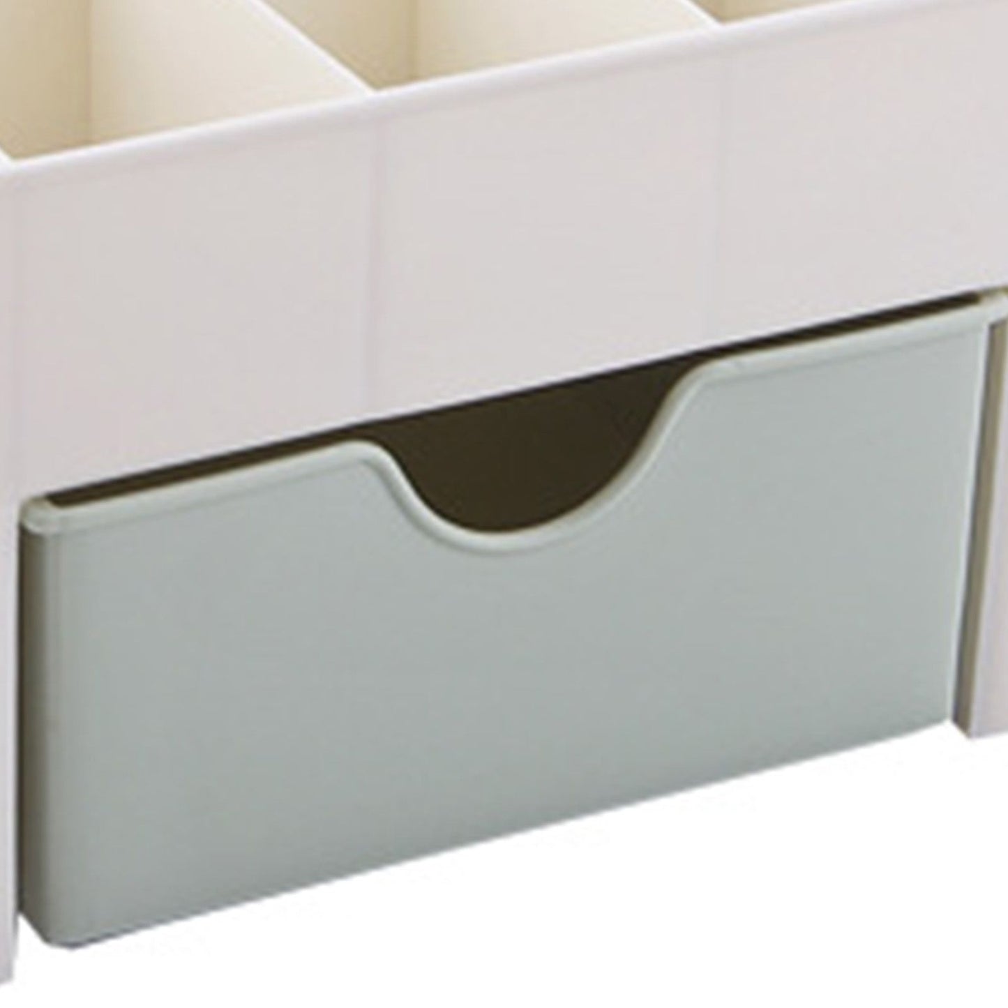 Cosmetics Makeup Organizer PP Multifunctional 6 Compartments Makeup Desk Organizer with Drawer Green V1294-YM0521-3117220283511