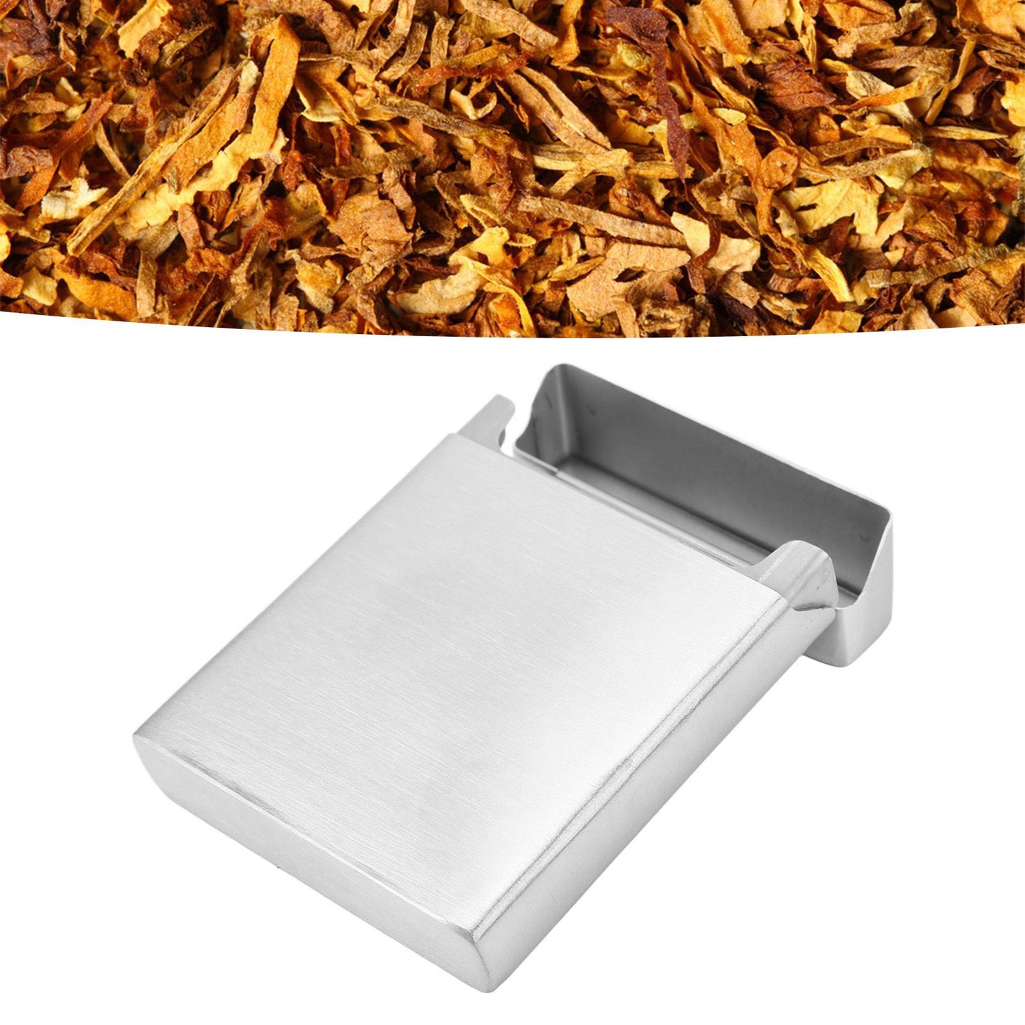 Cigarette Holder Case Stainless Steel Large Capacity Small Portable Cigarette Case for 20 Cigarettes V1294-YM0521-3117220284411